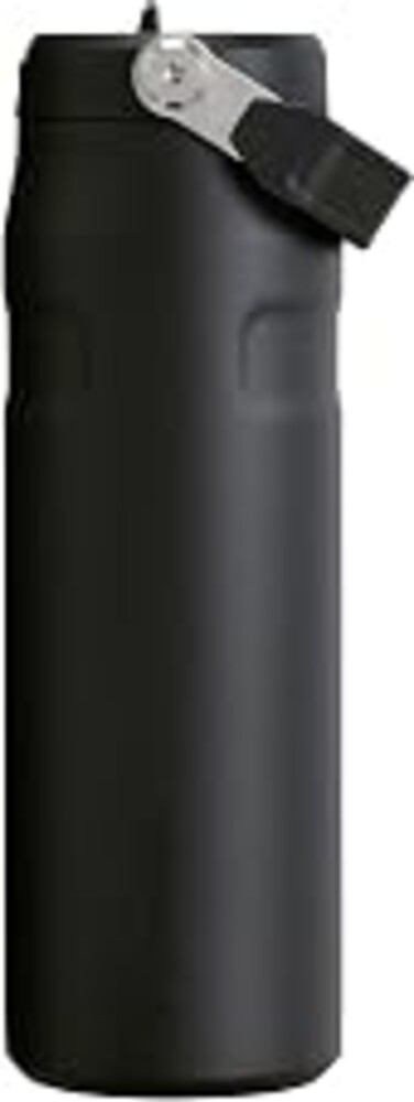 STANLEY IceFlow Flip Straw 2.0 Bottle, 24 oz, Black 2.0 | Easy Carry Handle | Twist On Lid and Flip Up Straw | Lightweight Water Bottle | Insulated Stainless Steel | BPA-Free