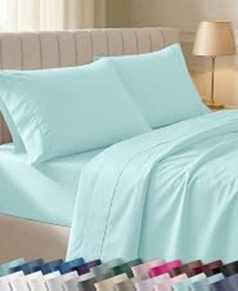 California Design Den 100% Cotton Sateen Queen Size Deep Pocket Sheet Sets | 400 Thread Count Backed by Good Housekeeping Seal, 16" Deep Pocket, All-Around Elastic, Durable, Easy Care - Seafoam