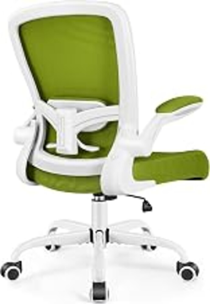 FelixKing Office Chair, Ergonomic Desk Chair Breathable Mesh Chairs Adjustable High Back Lumbar Support Flip-up Armrests, Executive Rolling Swivel Comfy Computer Chairs Home Office Avocado Green