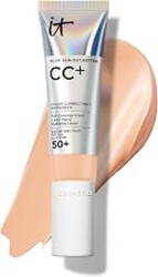 IT Cosmetics CC+ Cream with SPF 50+ Full Coverage Foundation Natural Finish | Color Correcting Foundation + Concealer - Anti-aging Hydrating Serum, Hyaluronic Acid + Niacinamide, Perfect for Mature Skin