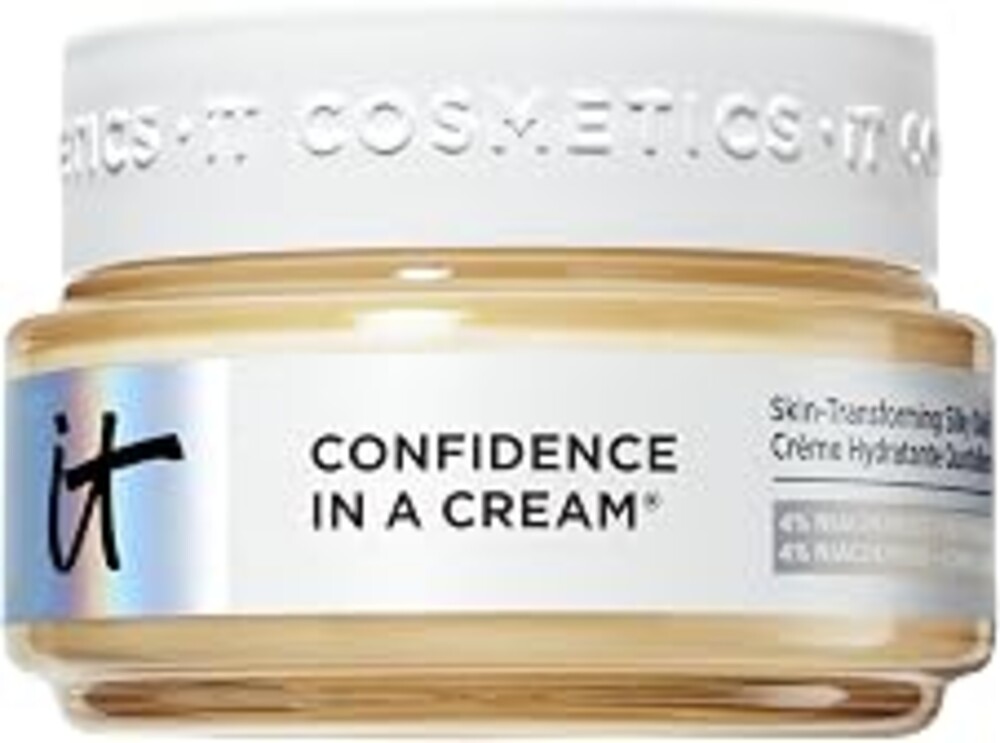 IT Cosmetics Confidence in a Cream Anti-aging Hydrating Facial Moisturizer | Reverses Signs of Aging Skin for Youthful Glow, 48HR Hydration, Skin Barrier Repair, Reduces Wrinkles with 4% Niacinamide