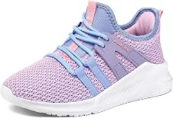 RUNSIDE Girls Tennis Shoes Lace-up Running Sneaker for Kids | Lightweight Breathable Running Athletic Toddler/Little Kid/Big Kid