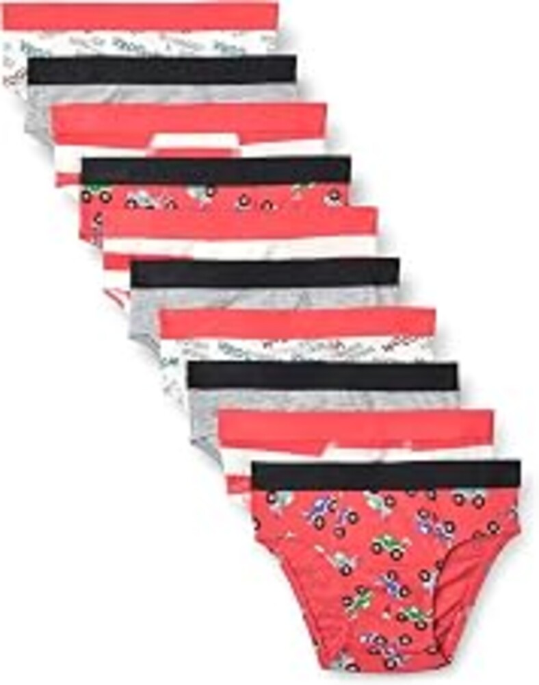 Amazon Essentials Boys' Cotton Jersey Brief Underwear, Pack of 10