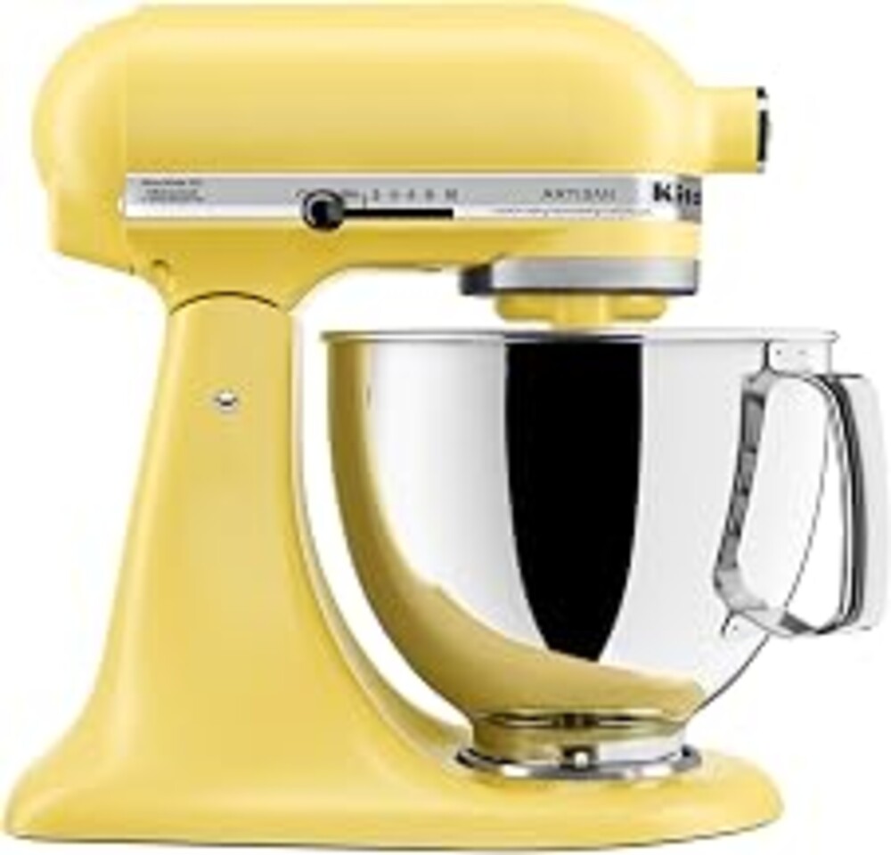 KitchenAid Artisan, 5-Qt Tilt Head Stand Mixer, KSM150PS, Butter | Includes Pouring Shield for Mess-Free Mixing, 10 Speed Settings, Easily add Ingredients with the Tilt-Head Design