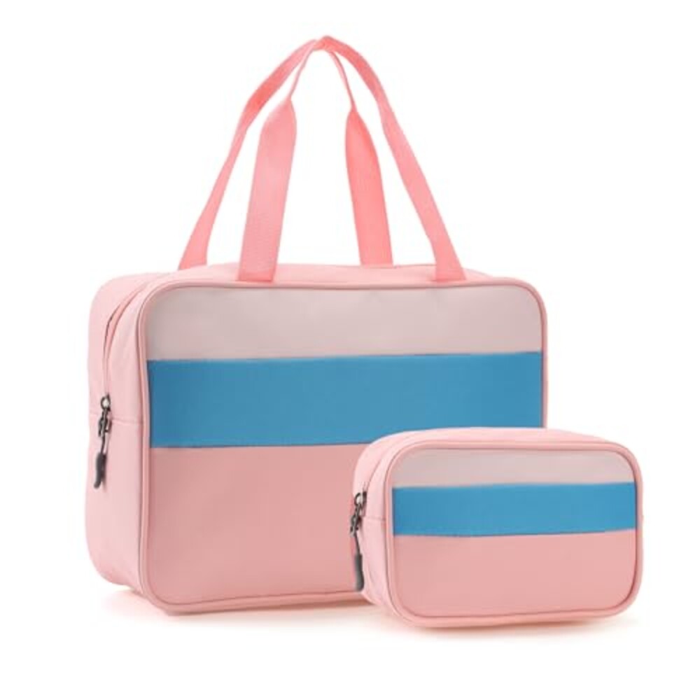 Rueesh 2Pcs Toiletry Bag Makeup Cosmetic