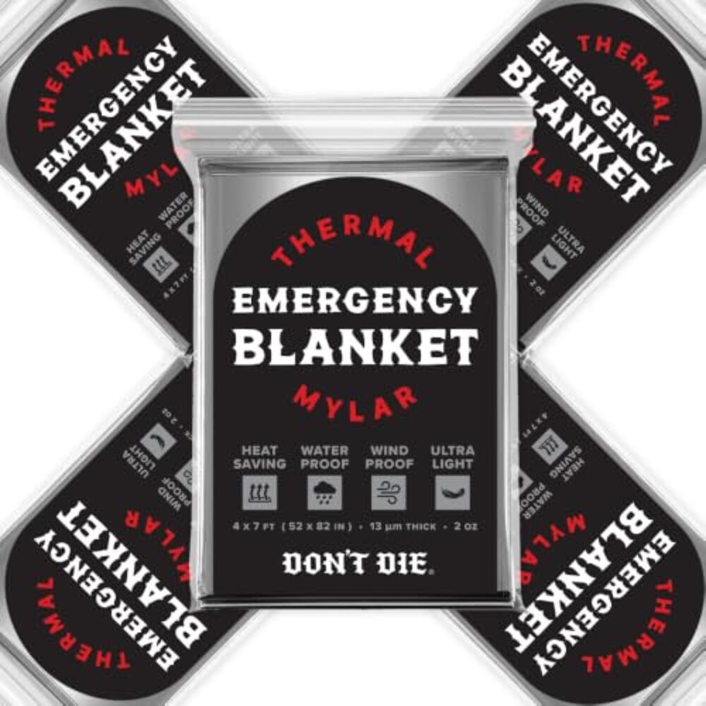 DON'T DIE Emergency Blanket – 5 Pack – T
