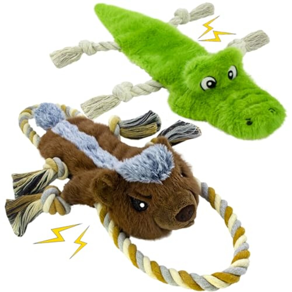 LSSYYQQ No Stuffing Dog Toy Set Squeaky