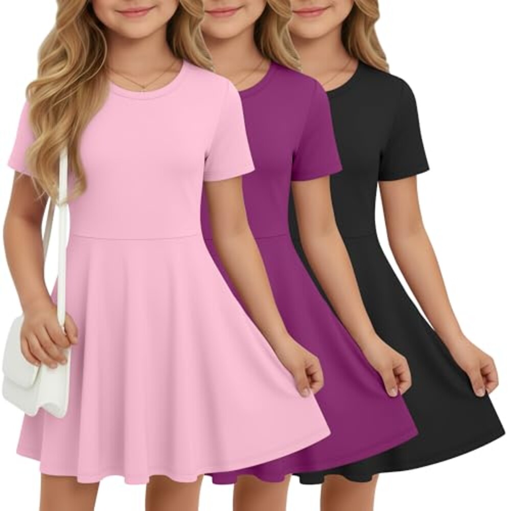 Halfchet 3 Pack Girls Short Sleeve Skate