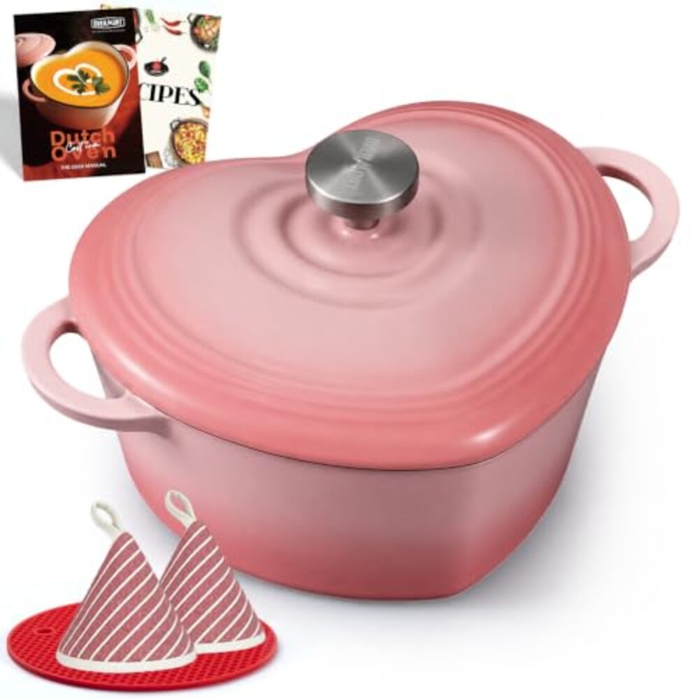 Overmont Enameled Cast Iron Dutch Oven -