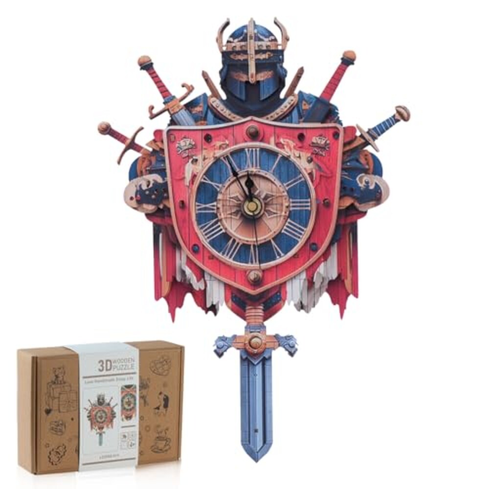 3D Wooden Puzzles for Adults, Knight Clo