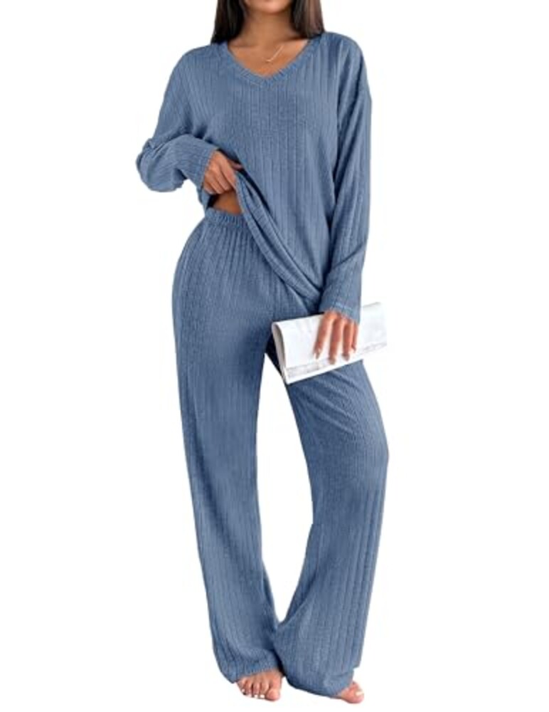 Ekouaer Lounge Sets for Women Long Sleev