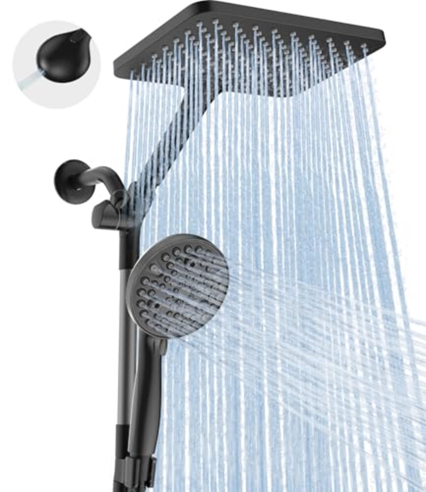 Dual Handheld Shower Head Combo, 2-in-1