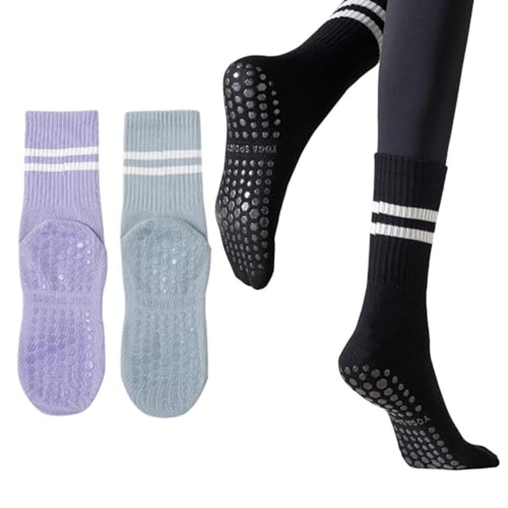 NNCEVM Pilates Socks for Women Non Slip