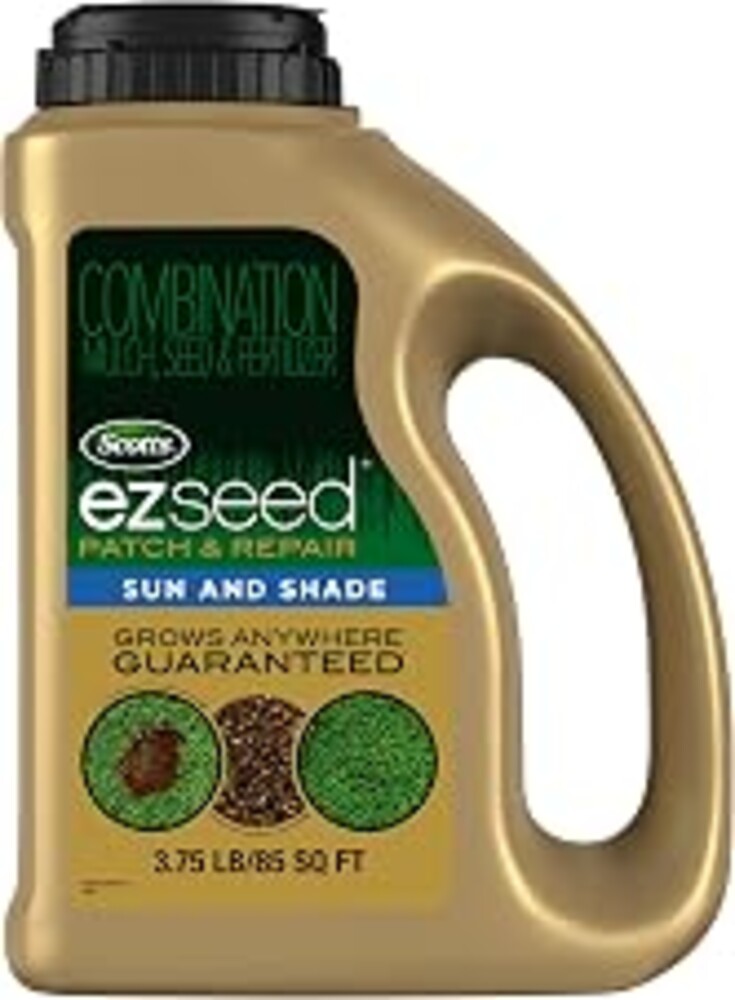 Scotts EZ Seed Patch & Repair for Sun and Shade, 3.75 lbs. | Combination Mulch, Sun and Shade Grass Seed & Fertilizer for Bare Spots & Lawn Patch Repair, Covers up to 85 sq. ft.