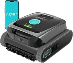 Aiper Scuba S3 Robotic Pool Cleaner for All Inground Pools, Obsidian | Smart Navigation & Path Planning, Waterline Scrubbing, Auto-Parking & Alerts, Dual Filtration, App & Button Control