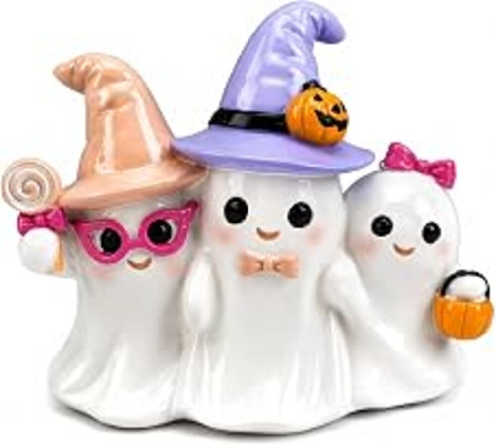 iStatue Halloween Decoration Indoor Ghost Figurine (White Ghost Trio)