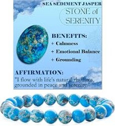 Bivei 8mm Beaded Bracelets for Women Handmade Semi Precious Natural Stone Stretch Elastic Jewelry Yoga Protection Gifts