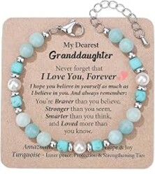 Quietsun Handmade Trendy Gifts for Her-Soothing/Protective Natural Crystal Bracelets for Girls/Teens/Adults-Adjustable-Nontarnish-Gift Box Packing
