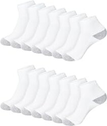 Hanes Women's Crew, Ankle, and No-Show Moisture-Wicking Cushioned Athletic Socks (14 Pack)