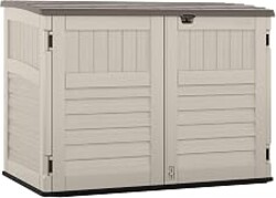 Suncast 5.9' x 3.7' Horizontal Stow-Away Storage Shed, Resin, Hinged Lid
