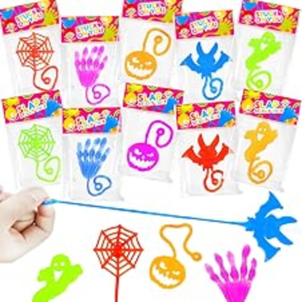 Halloween Party Favor Goodie Bag Stuffers 40 PCS - Sticky Hands for Toddler | Boo Trick or Treat Basket Pinata Fillers for Kids, Halloween Birthday Classroom Prizes Supplies Games Stuff for Boys Girls