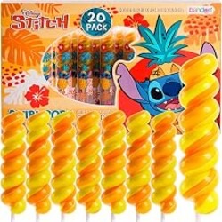 Stitch Swirl Lollipops 20pk- Lilo And Stitch Candy | Lilo And Stitch Party Favors & Stitch Birthday Decorations - Lilo & Stitch Lollipops For Stitch Birthday Party Supplies