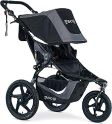 BOB Gear Revolution Flex 3.0 Jogging Stroller — Graphite Black | All Terrain Stroller With Mountain-Bike-Style Suspension & Air-Filled Tires; Car Seat Compatible