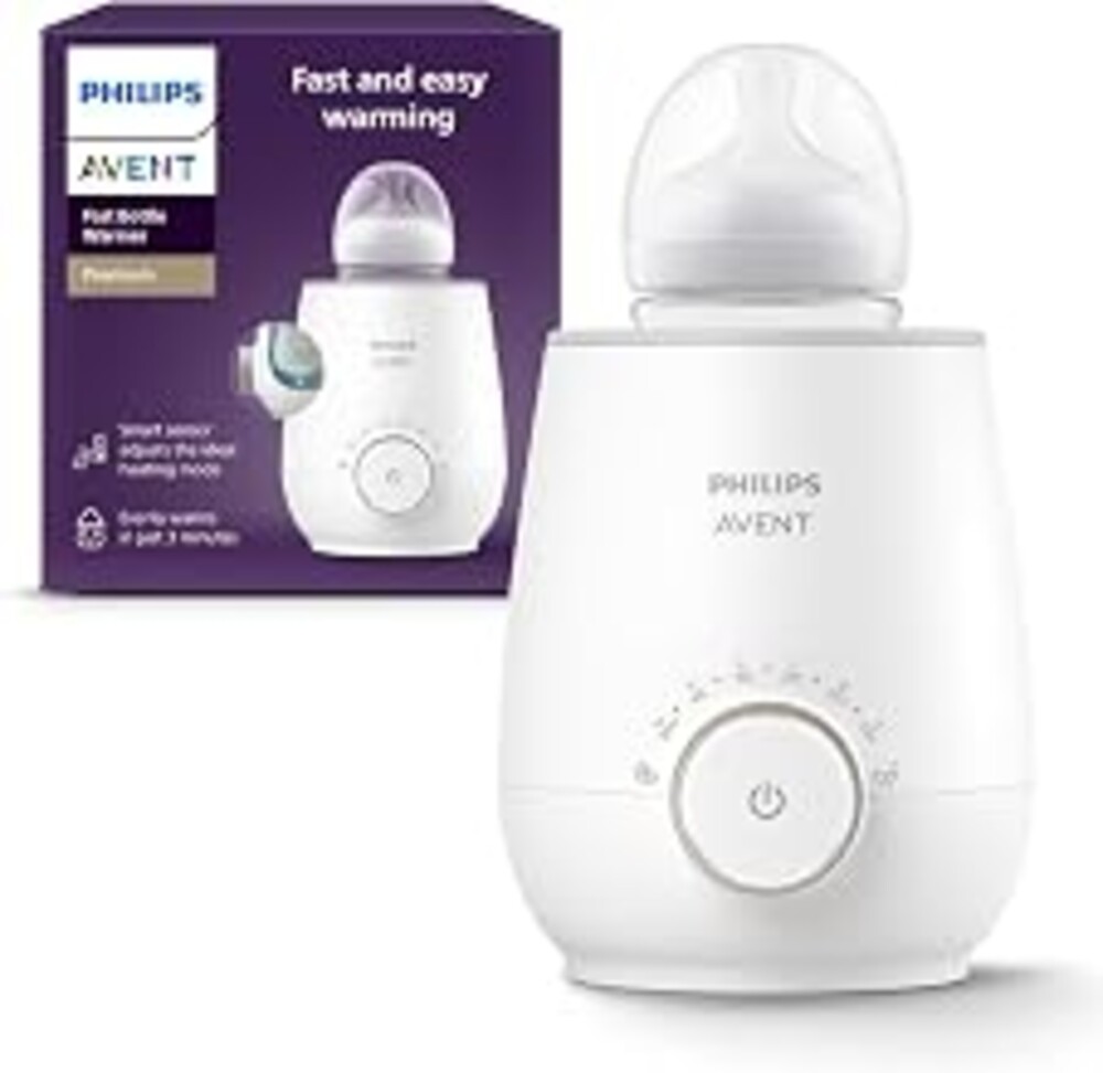 Philips Avent Premium Fast Bottle Warmer with Smart Temperature Control | Milk Warming In As Few As 3 Minutes, Middle-of-the-Night Feeds, Smart Temperature Control, Automatic Shut-Off, Progress Light