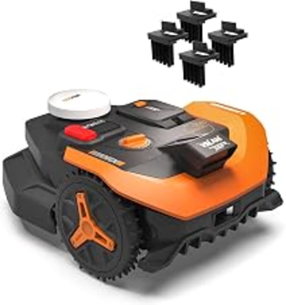 WORX Robot Lawn Mower for 1/4 Acre, Wire-Free with Brushes | Landroid Vision Cloud with App Control, AI Obstacle Avoidance, RTK Cloud Navigation, App Control, Handles 30% Slope