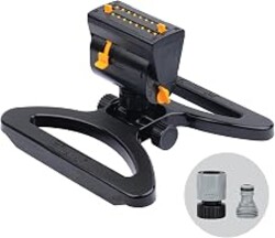 Melnor MiniMax Turbo Sprinkler, 4000 Sq Ft: 360°, Flow, Width, Range Adjust | 65131AMZ | Dirt-Resistant Drive | Flow-Through Base | Stable Base | 360° Rotation | Compact Design | Even Watering