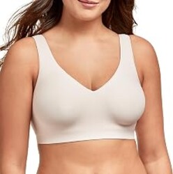 Hanes Women's Wireless Bra, Smooth Comfort Full-Coverage T-Shirt Bra for Women, Single Or 2-Pack
