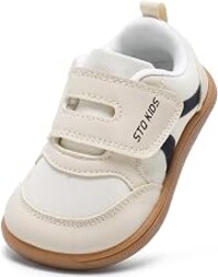 STQ KIDS Toddler Wide Toe Box Shoes Barefoot Boys Girls Sneakers Preschool | Non Slip Sole, Flexible, First Walking Baby Shoe, Kids, Lightweight, Soft, Comfortable, Tennis, Running, Outdoor Activities