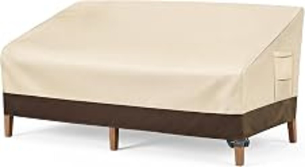 Vailge Patio Sofa Cover 3-Seater & Outdoor Couch Cover Waterproof | Heavy Duty 600D Oxford Patio Outdoor Furniture Covers Waterproof with Windproof Straps and Vents,Fits 79"x37"x35" Patio Sofa