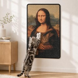 LESISSMER Art Sisal Cat Scratcher Mat, C