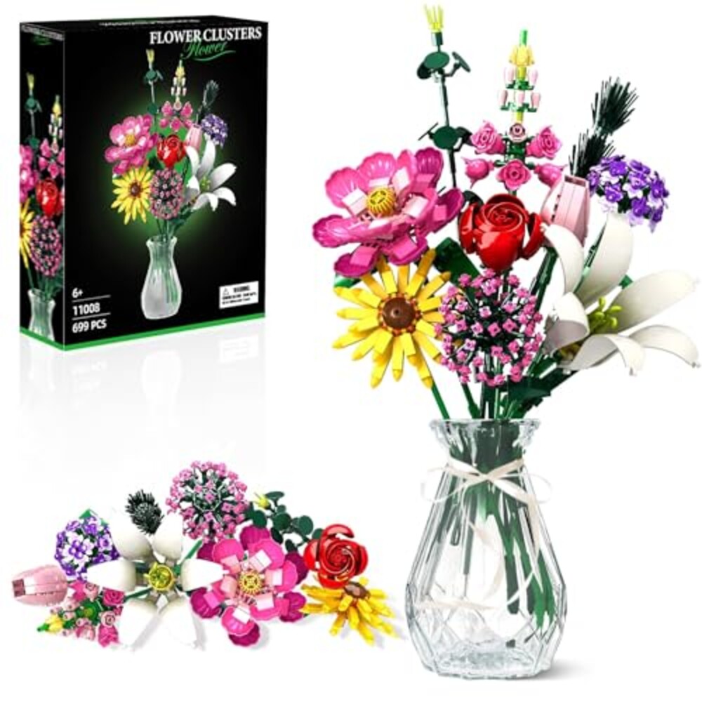 Flower Building Blocks Set, Multiple Flo