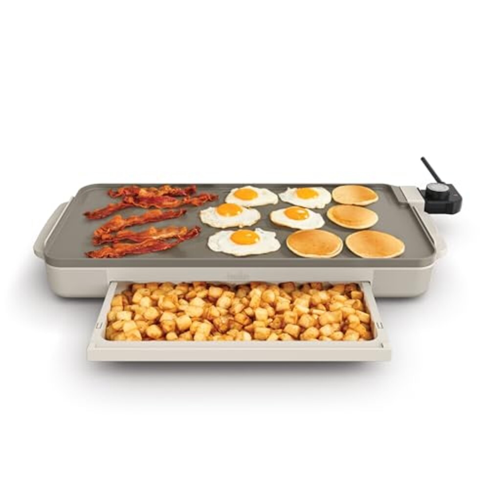 bella 10"x20" Ceramic Griddle with Warmi