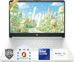 HP 14" Laptop Computer, 2026-2027 Edition, Intel N150 Processor, 4GB DDR5 RAM, 128GB SSD, 1TB Cloud Storage, Windows 11 with Microsoft 365