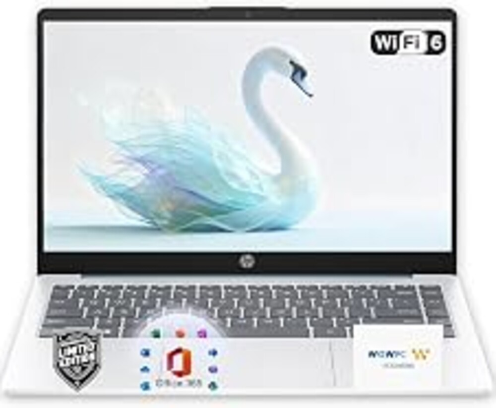 HP New Everyday Slim Laptop, 2026 Edition, AMD High Performance Processor, 4GB DDR5 RAM, 128GB SSD, Long Battery Life, Windows 11