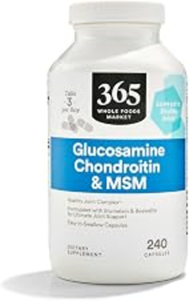 365 by Whole Foods Market, Glucosamine Chondroitin and MSM, Supports Healthy Joints, 240 Capsules