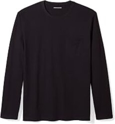 Amazon Essentials Men's Regular-Fit Crewneck Long-Sleeve T-Shirt, Casual Cotton Jersey