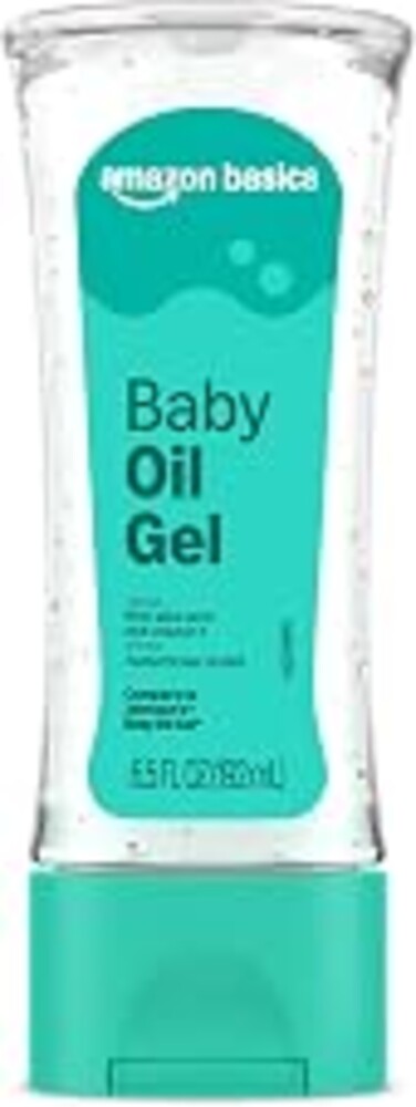 Amazon Basics Baby Oil Gel with Aloe Vera & Vitamin E, Moisturizing, Fast Absorbing, No-Mess, Dermatologist Tested, 6.5 fl oz, Pack of 1 (Previously Solimo)
