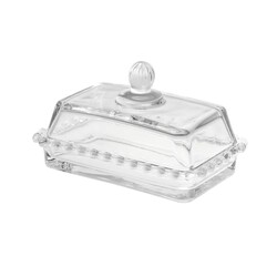 ZQXJWFY Glass Butter Dish with Lid, Clea