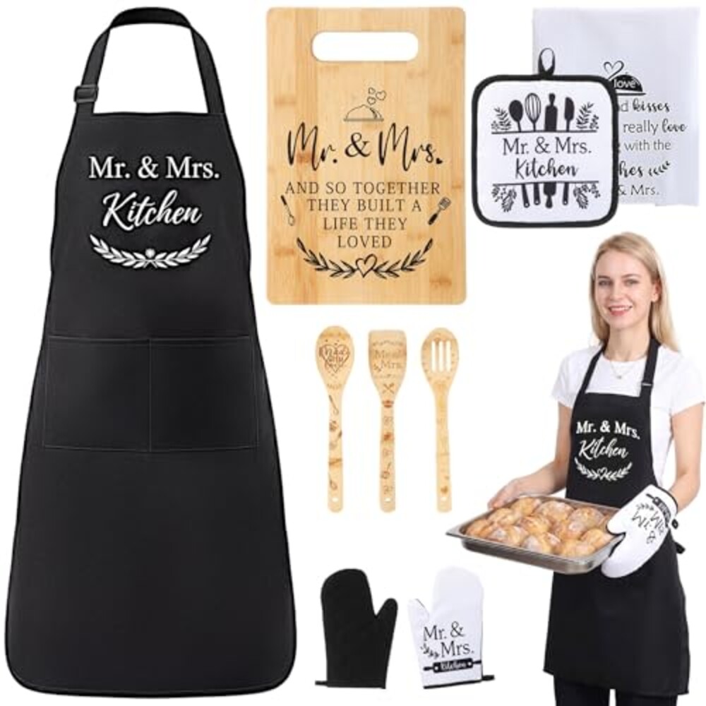 Lineshading Mr Mrs Apron Wedding Gifts f