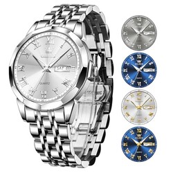 OLEVS Silver Watch for Men Stainless Ste