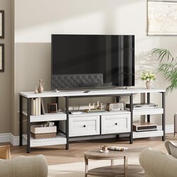 Garvee Industrial TV Stand with 2 Drawer