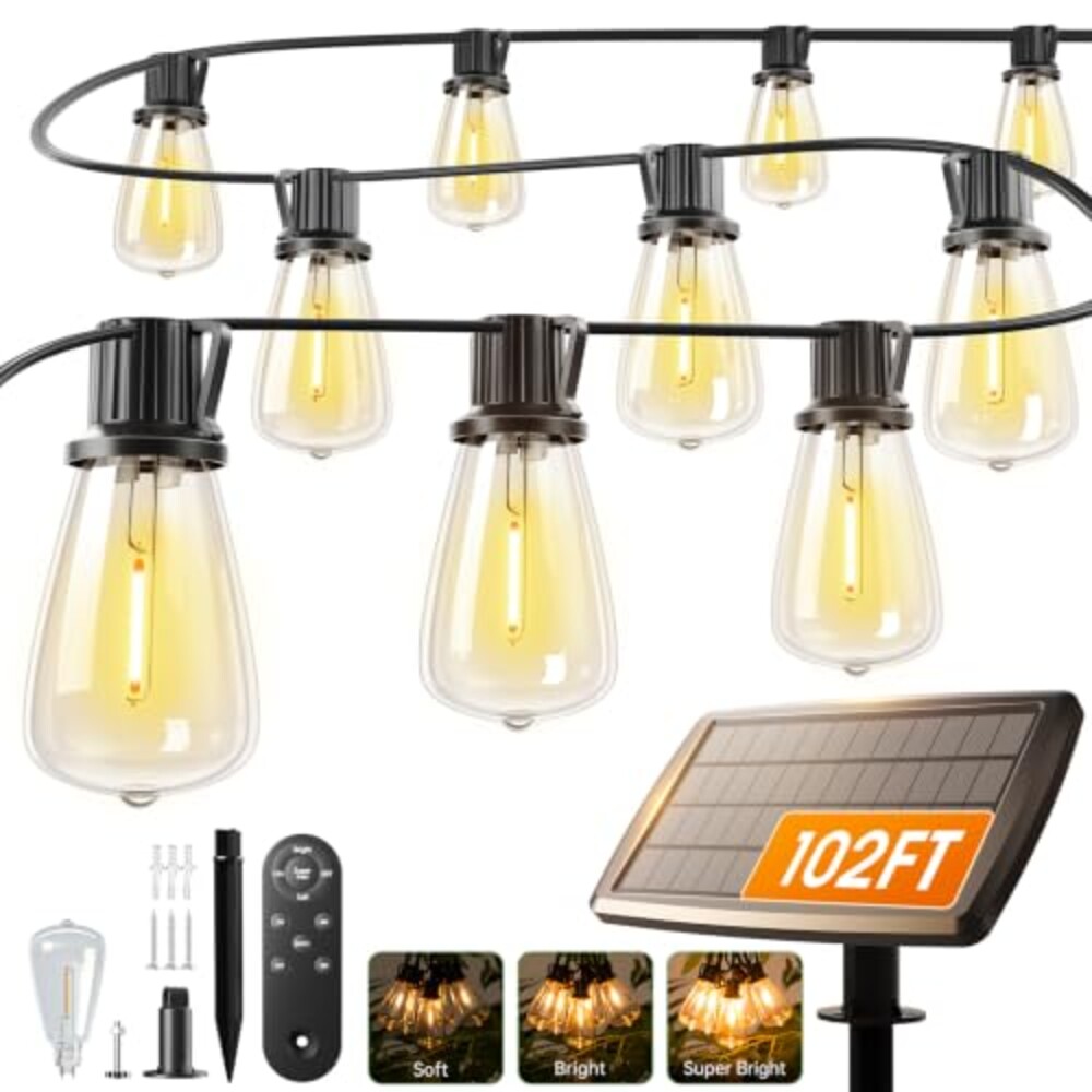 addlon 102FT(96+6) Solar String Lights O
