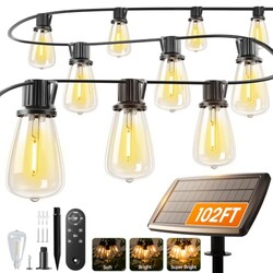 addlon 102FT(96+6) Solar String Lights O