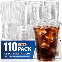 JYTHGPUC 110 Pack 16 oz Disposable Clear