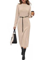 MEROKEETY Women's Fall Long Sleeve Mock