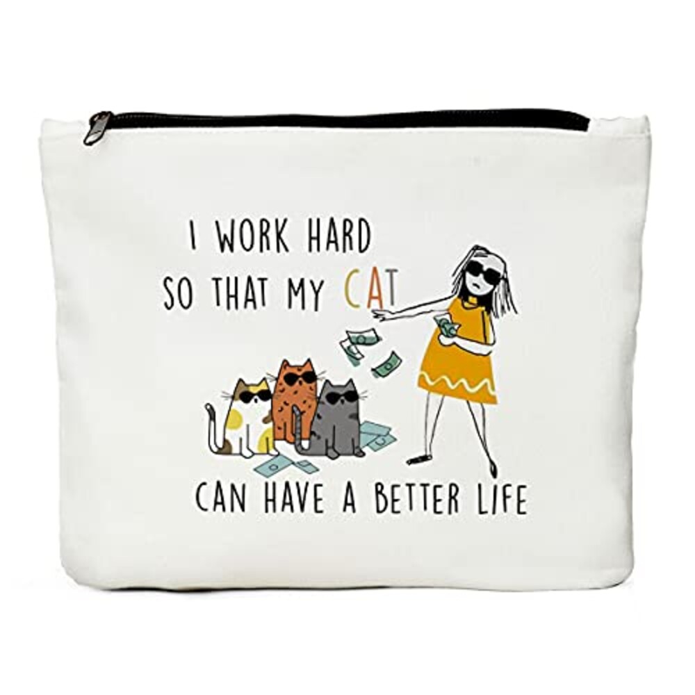 Funny Cats Makeup Bag, Cat Lover Gifts C